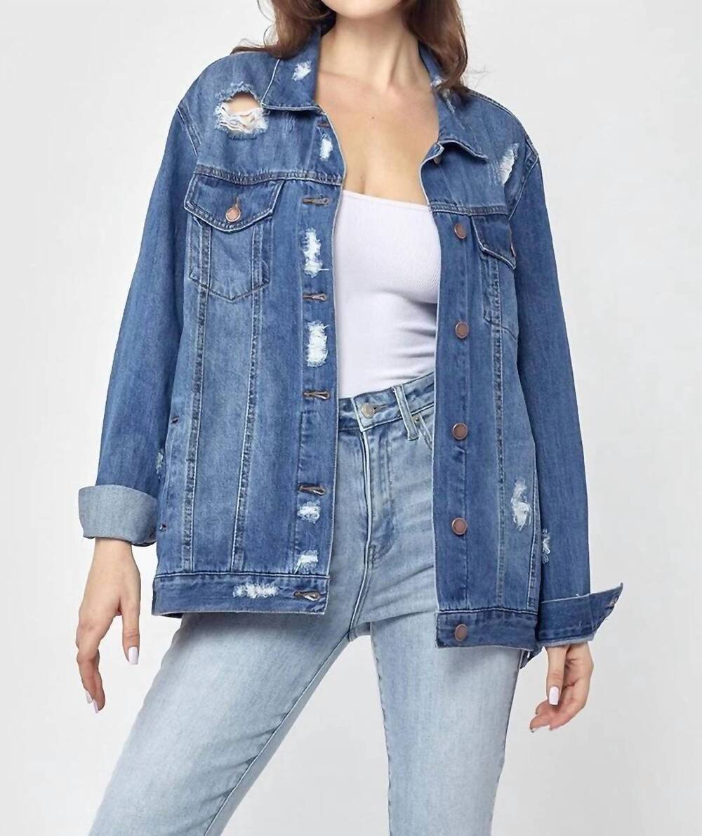 NEW RISEN harlow denim jacket in medium wash